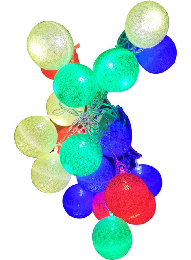 asmat 20-LED Cotton Ball String Light Multicolour 6meter - Image 3