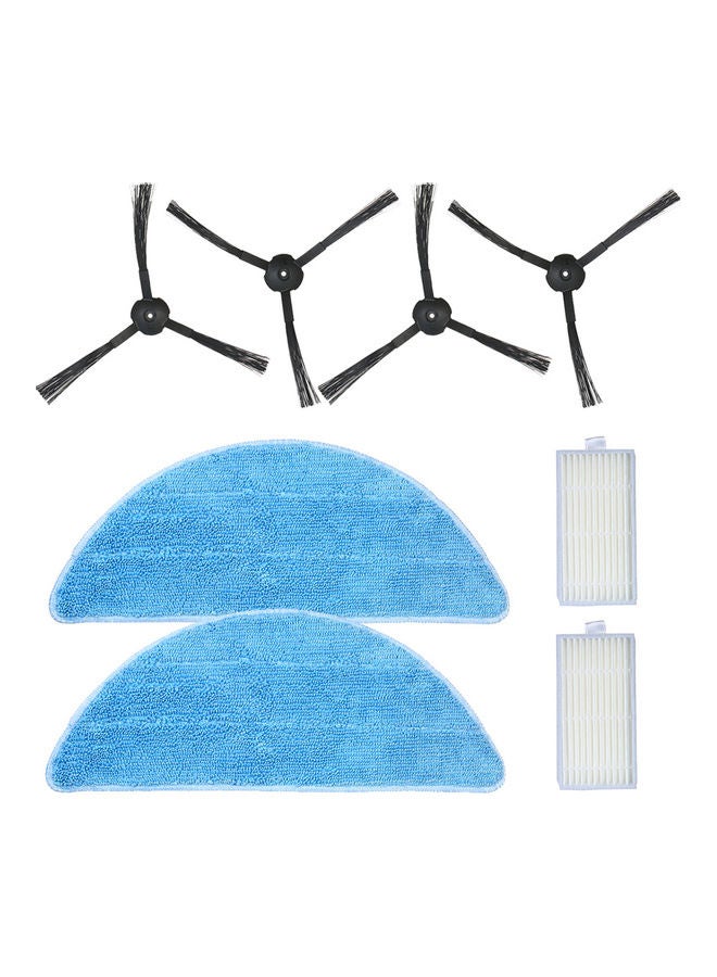 Pack Of 8 Replacement Accessories Kit For Ilife V5S/V3S/V3/V5 Pro Robotic Vacuum Cleaner H21087-KM Black