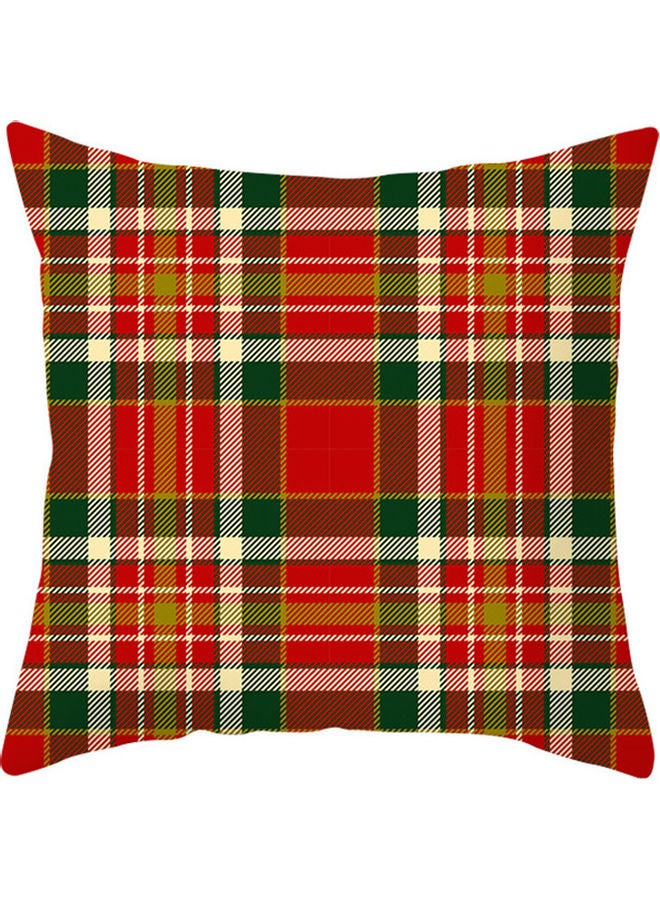 غطاء وسادة مطبوع microfiber أحمر / أخضر 45x45سم - Image 1