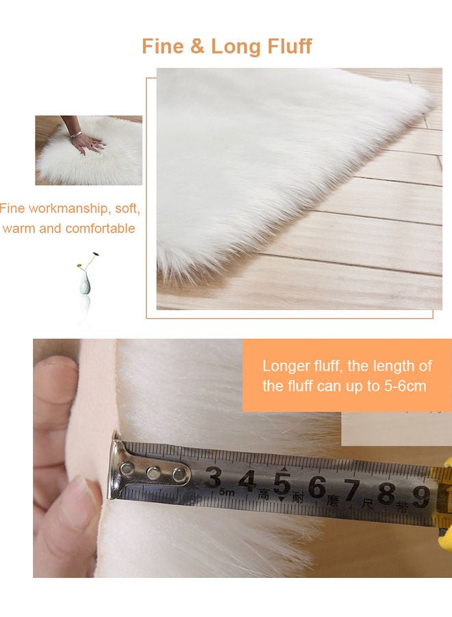 Ultra Plush Fluffy Rugs wool White 60x120cm  - Image 4