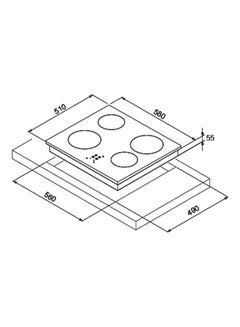 MASTERgas 4-Burners Electric Stove H64TCT Black  - Image 2