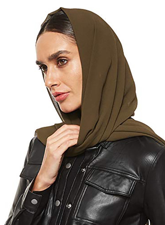 Shadow - Super Soft Chiffon Hijab Olive - Image 1