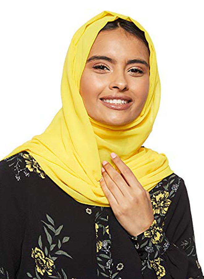 Shadow - Super Soft Chiffon Hijab Yellow - Image 1