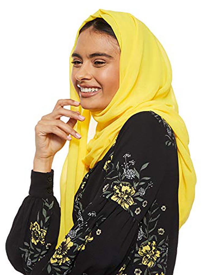 Shadow - Super Soft Chiffon Hijab Yellow - Image 1