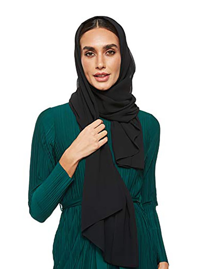 Shadow - Super Soft Chiffon Hijab Black - Image 1