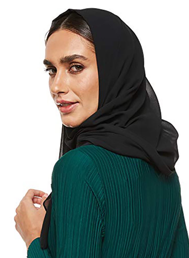 Shadow - Super Soft Chiffon Hijab Black - Image 1