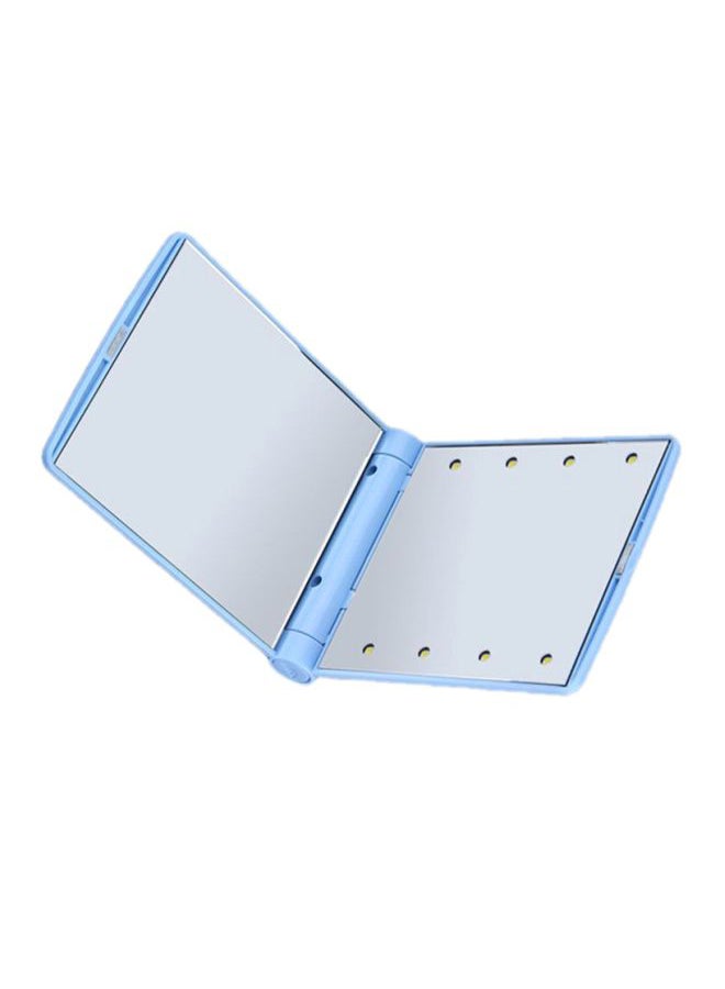 OUTAD - Folding Make Up Mirror With LED Bulb Blue - Image 1