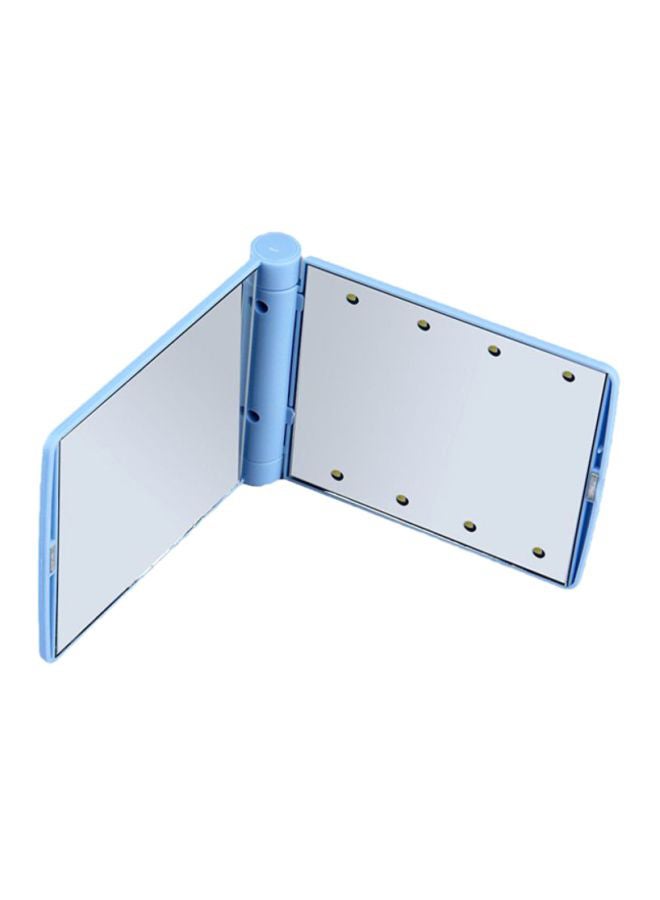 OUTAD - Folding Make Up Mirror With LED Bulb Blue - Image 1