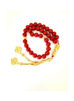 Rare Natural Coral 18k Gold Plated Prayer Beads - v1612598911/N44200231A_2