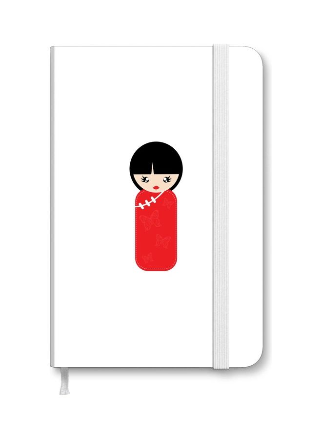 Stylizedd Designer A5 Thick Hardcover Notebook - Chinese Doll White