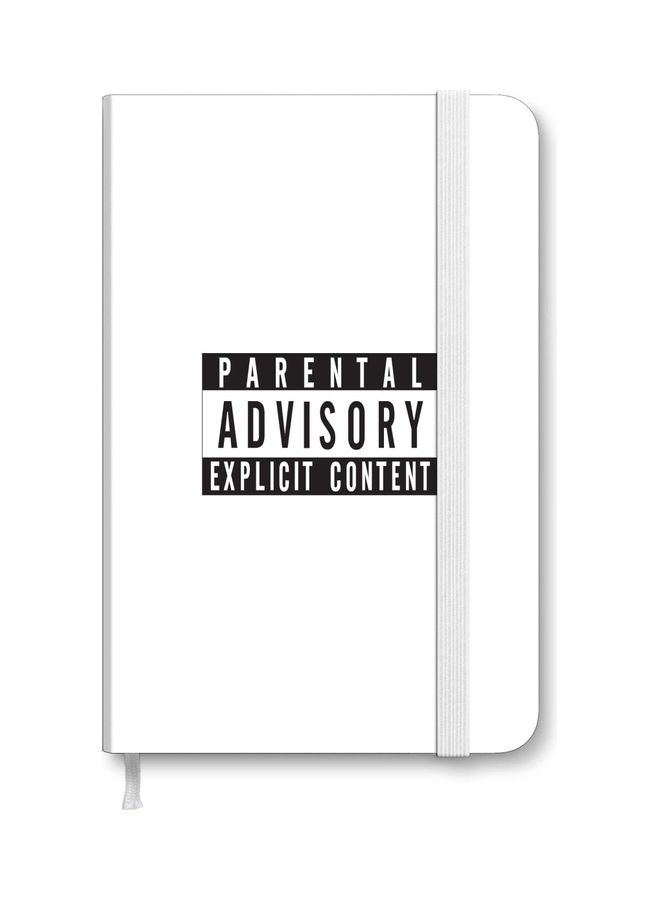 Stylizedd Designer A5 Thick Hardcover Notebook - Explicit Content White/Black