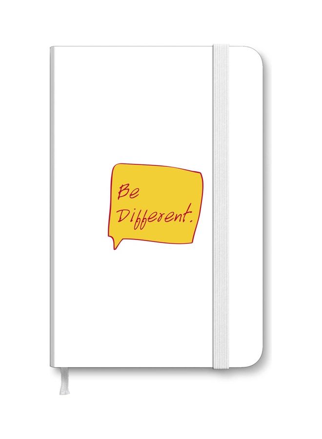 Stylizedd Designer A5 Thick Hardcover Notebook - Be Different White