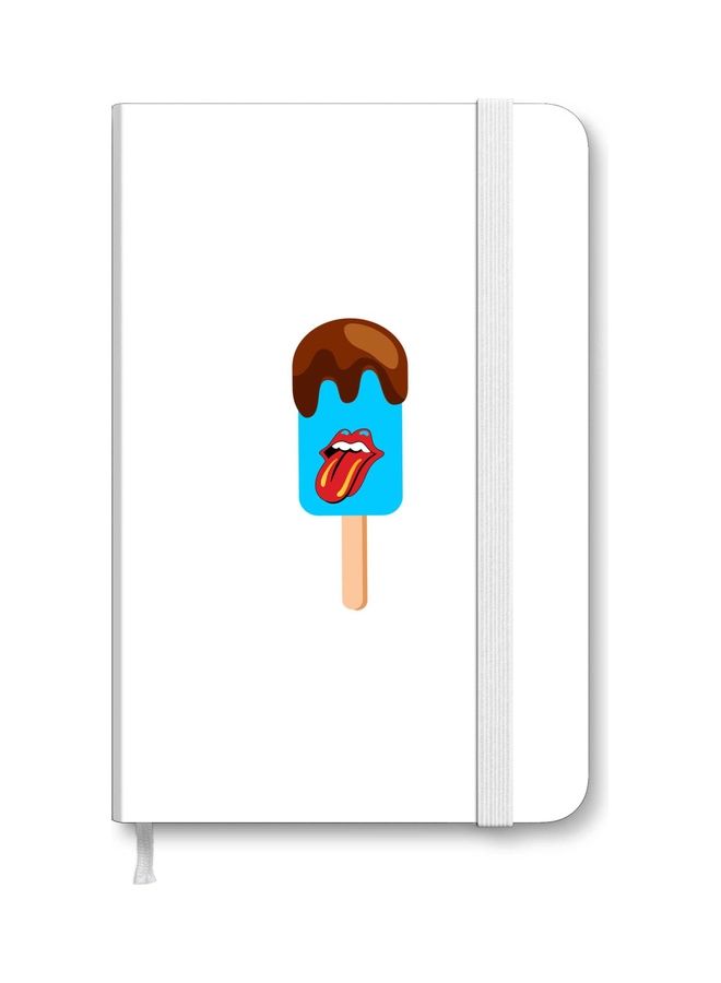 Stylizedd Designer A5 Thick Hardcover Notebook - Lick White - Image 1