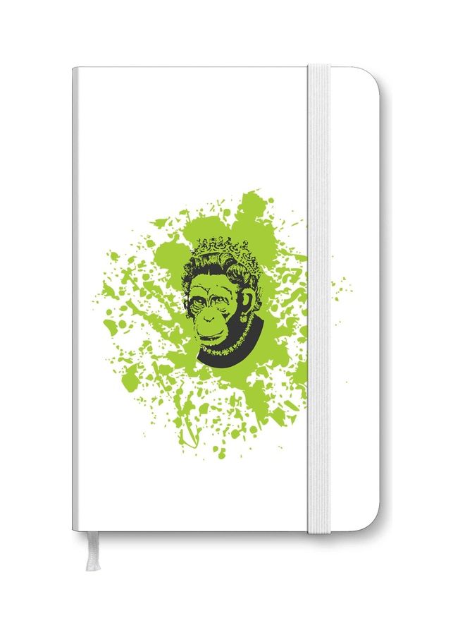 Stylizedd Designer A5 Thick Hardcover Notebook - Ape Queen White