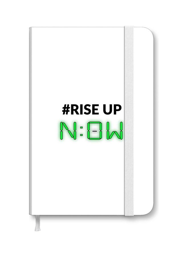 Stylizedd Designer A5 Thick Hardcover Notebook - Rise Up White