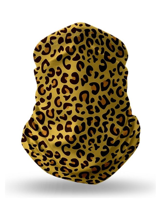 ستايلايزد قناع وجه بتصميم محدد للرقبة قابل لإعادة الاستخدام بطبعة جلد الفهد - Image 1