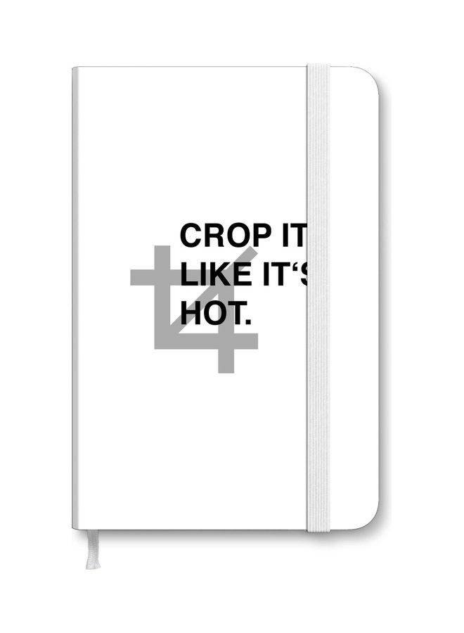 Stylizedd Designer A5 Thick Hardcover Notebook - Crop It White/Black