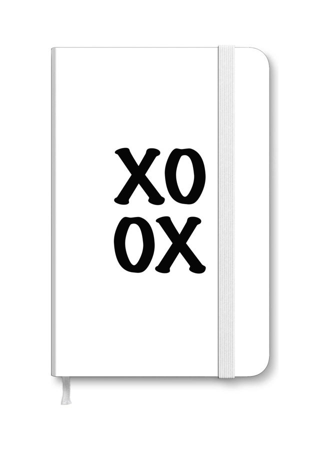 Stylizedd Designer A5 Thick Hardcover Notebook - XOXO White/Black