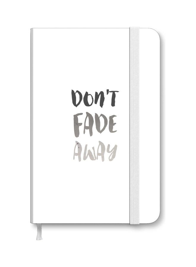 Stylizedd Designer A5 Thick Hardcover Notebook - Don’t Fade Away White