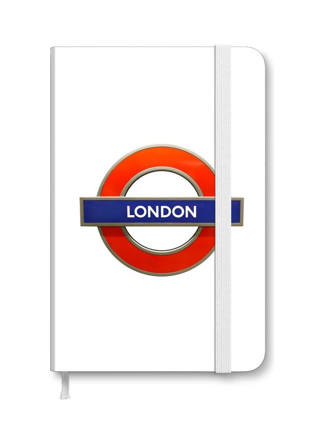 Stylizedd Designer A5 Thick Hardcover Notebook - Mind The Gap White