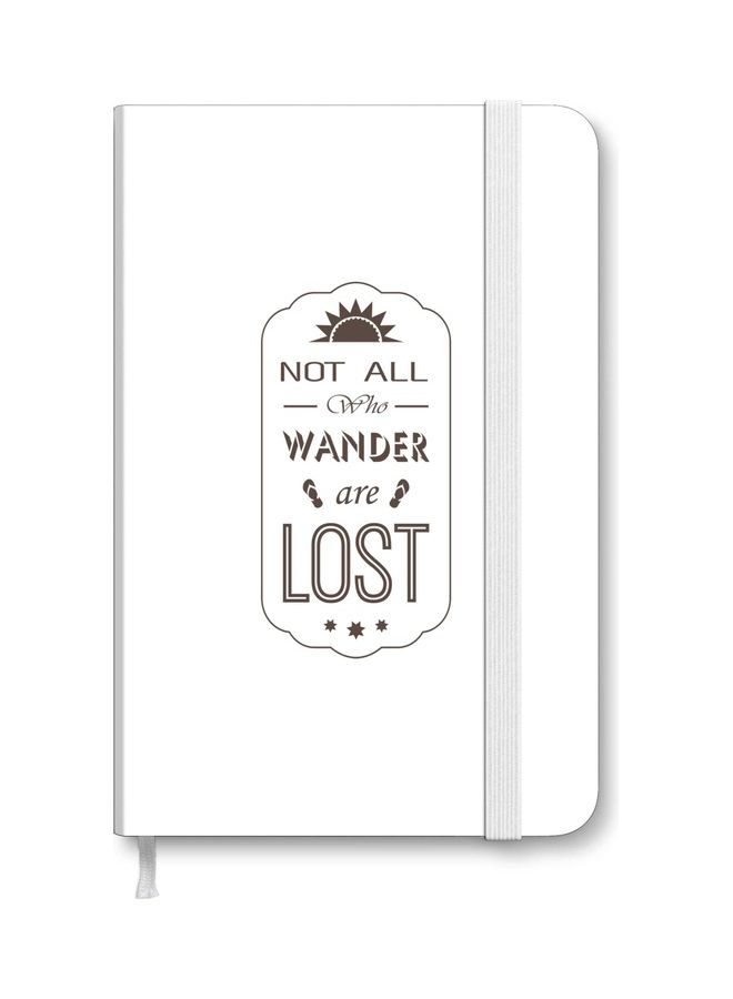 Stylizedd Designer A5 Thick Hardcover Notebook - Wanderers White