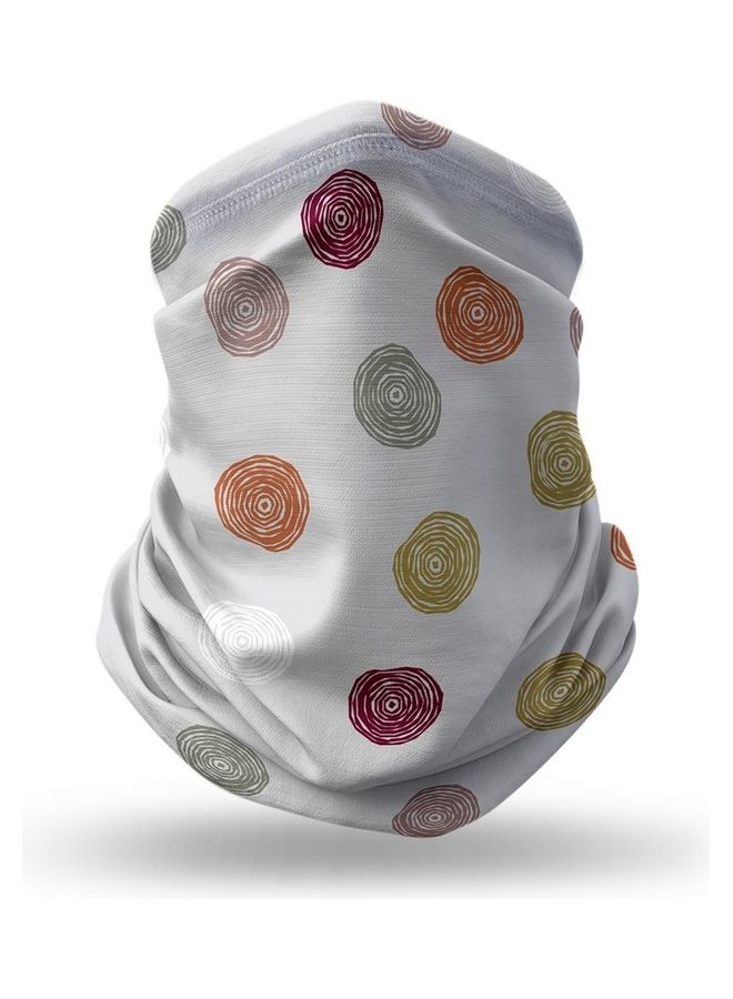 Stylizedd Designer Neck Gaiter Face Mask- Circular Scribbles - Image 1