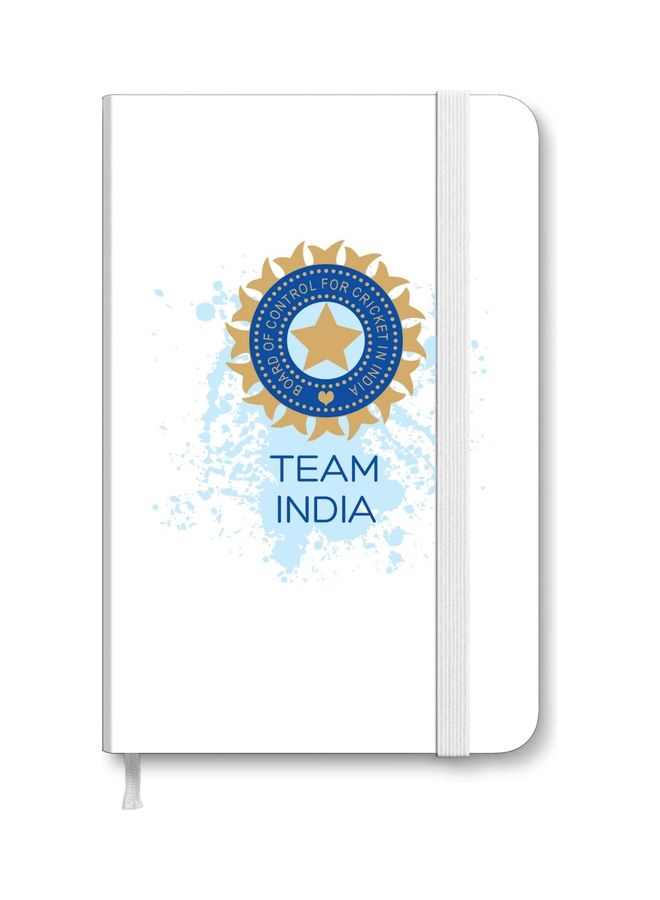 Stylizedd - Designer A5 Thick Hardcover Notebook - Team India Multicolour - Image 1