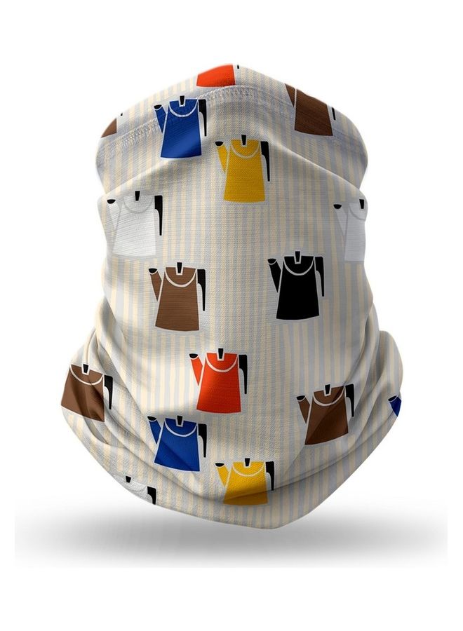 ستايلايزد قناع وجه يغطي الرقبة مصمم بأشكال إبريق - Image 1