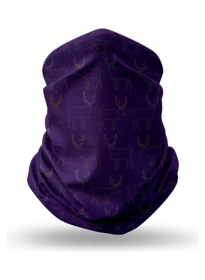 Stylizedd Designer Neck Gaiter Face Mask- Purple Moose - Image 1