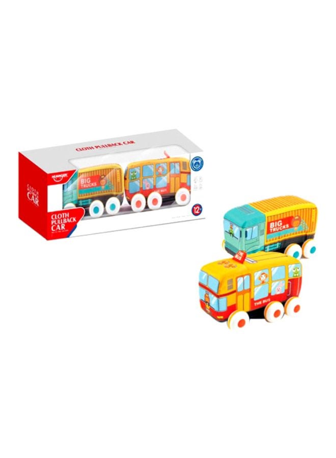 HUANGER 2-Piece Pullback Cloth Car Set Assures Fine Motor, Visual And Limb Training 42x15.5x11.5cm  - Image 2