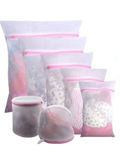 Generic 7-Piece Laundry Bag White/Pink  - Image 1