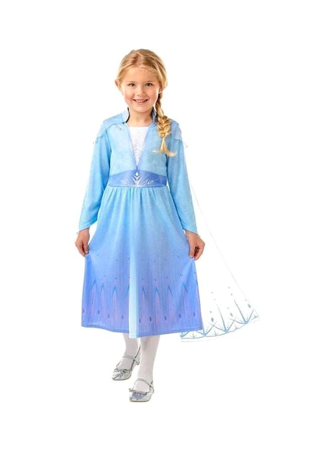 Official Disney Frozen 2, Elsa Classic Travel Dress, Childs Costume, Size Medium Age 5-6 Years Multicolour 3002845-6 - v1612614639/N30677249A_1