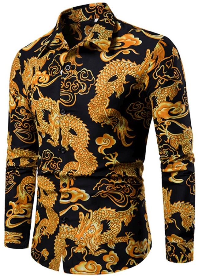 Turn Down Collar Long Sleeve Shirt Multicolour