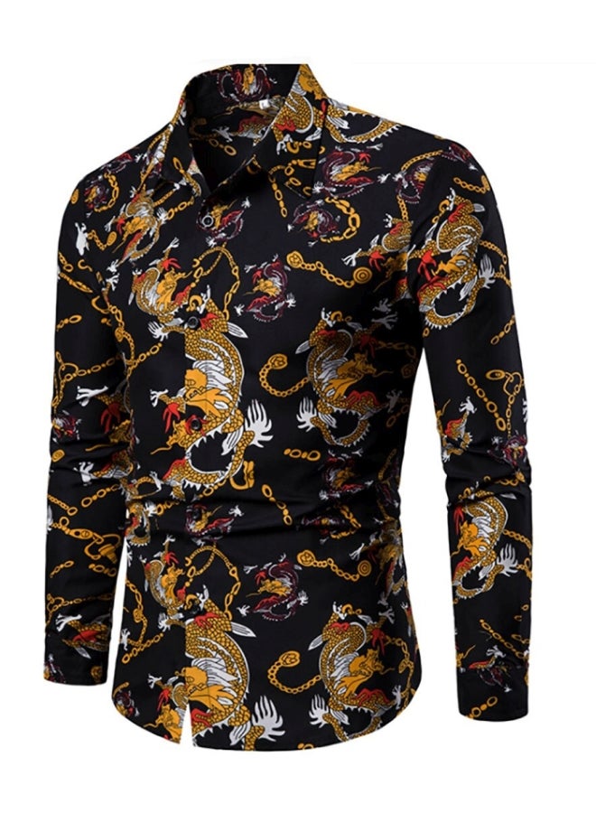 Turn Down Collar Short Sleeve Shirt Multicolour