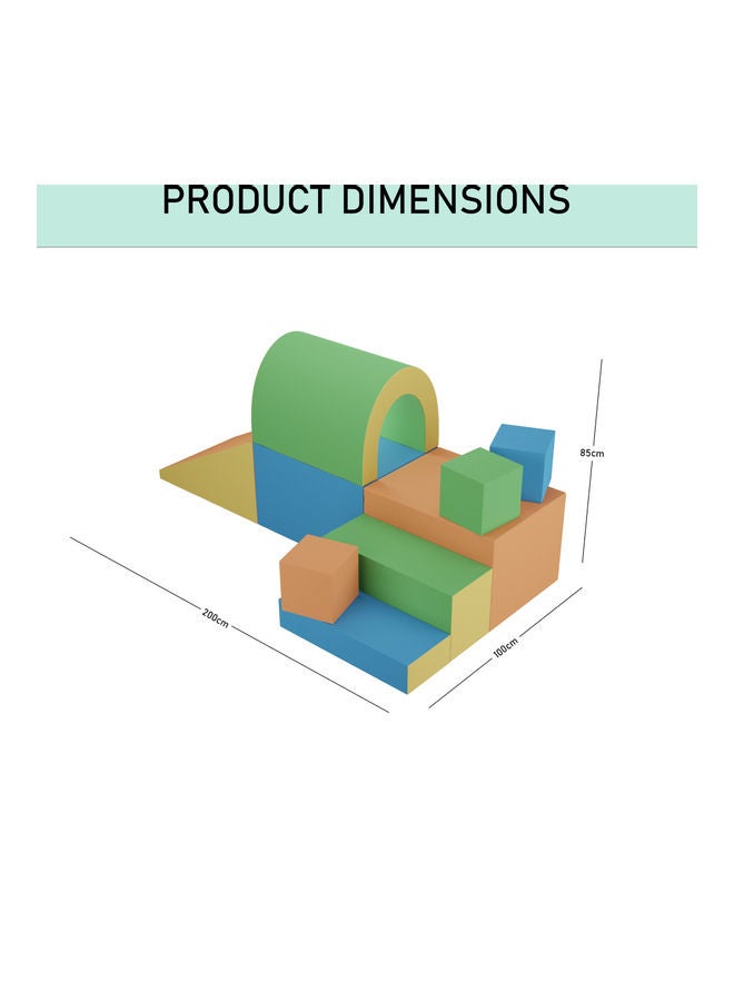 Soft Play Tunnel Slide Play Structure 200x100x85cm