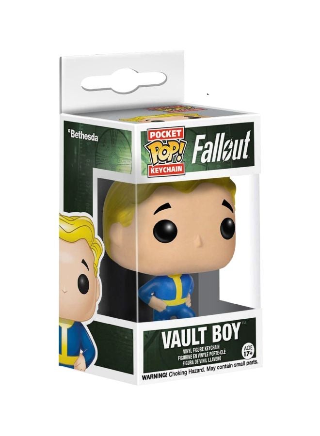Funko Pop! Fallout Boy  Figure Toy Keychain Beige/Blue/Yellow  - Image 3