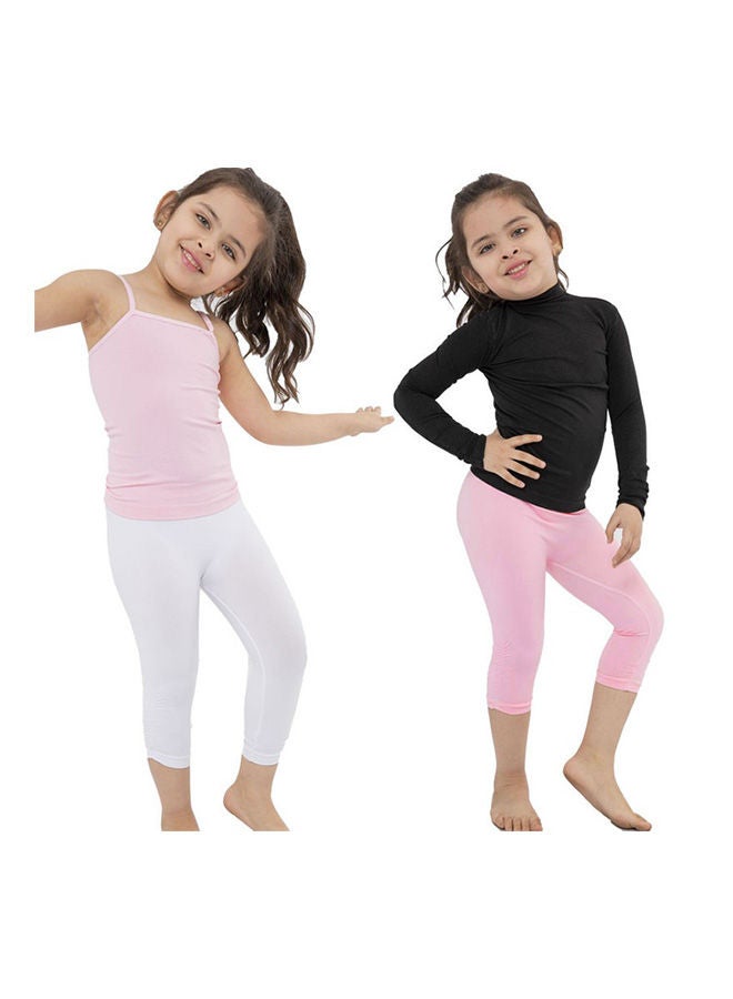 Pants Microfibre For Girls White/Pink
