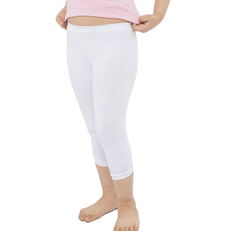 Pants Microfibre For Girls White/Pink
