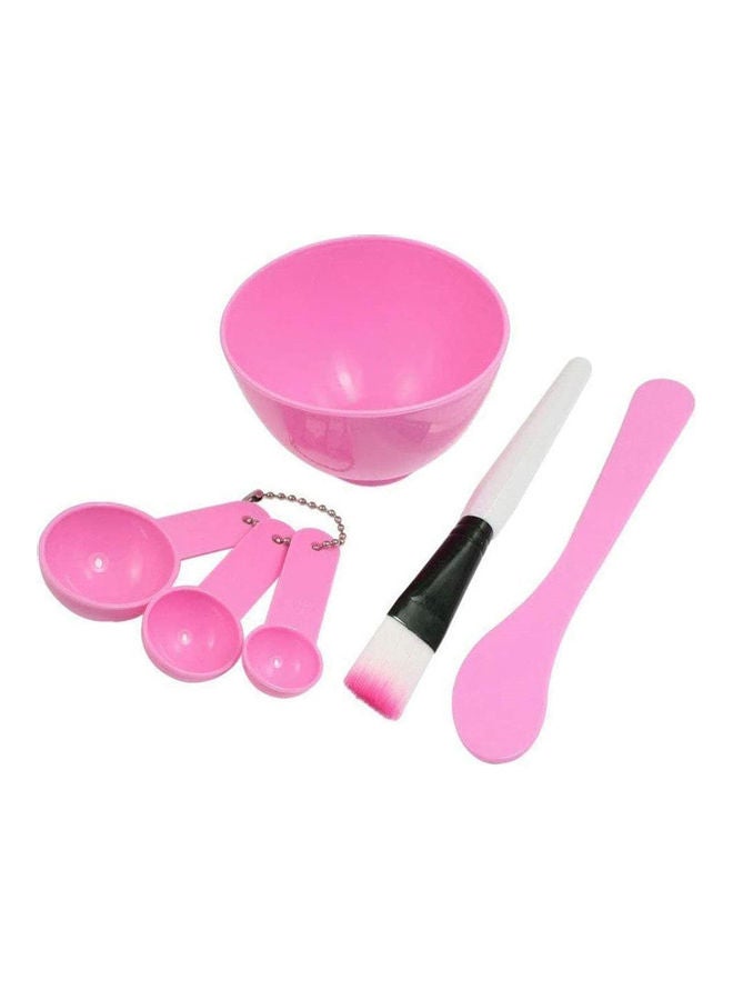 4in1 Makeup Beauty DIY Facial Face Mask Bowl Brush Spoon Stick Tool Set(pink) Pink 60grams - Image 1