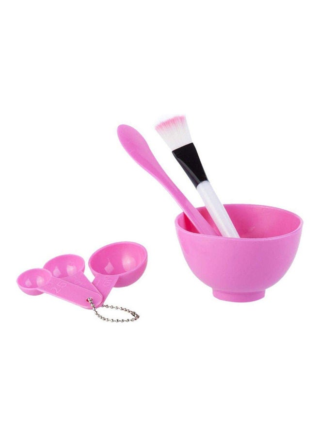 4in1 Makeup Beauty DIY Facial Face Mask Bowl Brush Spoon Stick Tool Set(pink) Pink 60grams - Image 2