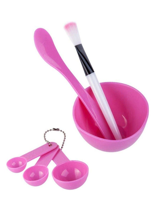 4in1 Makeup Beauty DIY Facial Face Mask Bowl Brush Spoon Stick Tool Set(pink) Pink 60grams - Image 3