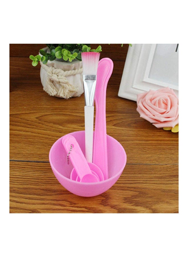 4in1 Makeup Beauty DIY Facial Face Mask Bowl Brush Spoon Stick Tool Set(pink) Pink 60grams - Image 4