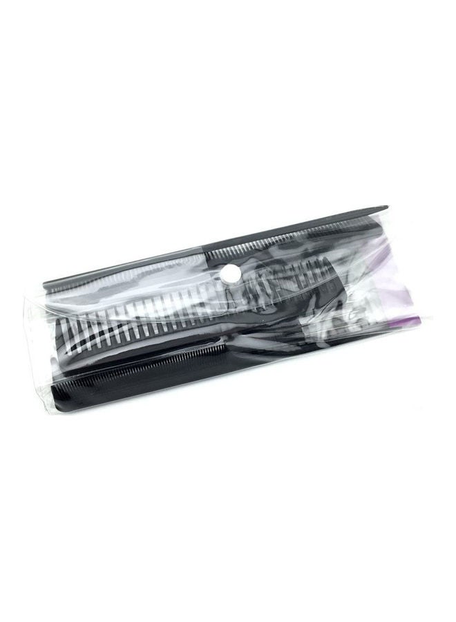 طَقم أمشاط فرشاة بلاستيكية لتصفيف الشعر مكون من 10 قطع أسود 150جرام - Image 3