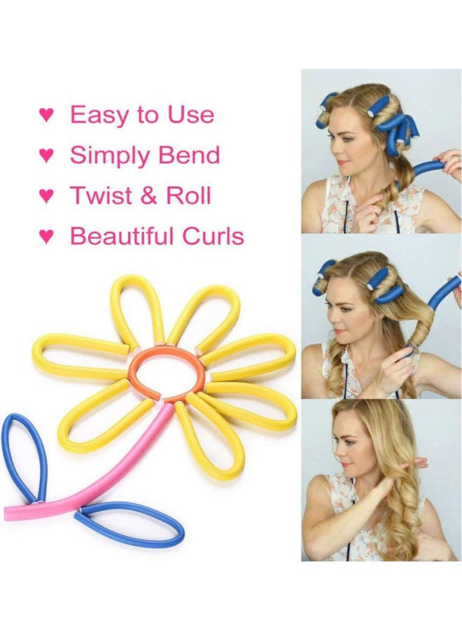 10-Piece Hair Curlers Roll Stick Set Orange 80grams - Image 3