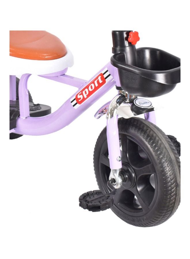 أملا دراجة ثلاثية العجلات مزودة بسلة أمامية ومقعد مزدوج وعجلات متينة للأطفال 80x68سم - Image 2