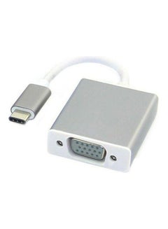 Generic Converter From Type C to Vga White/Silver 