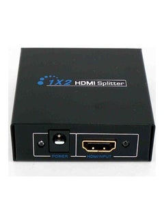 3D HDMI Splitter 1X2 Split One HDMI Input To 2 HDMI Output Black