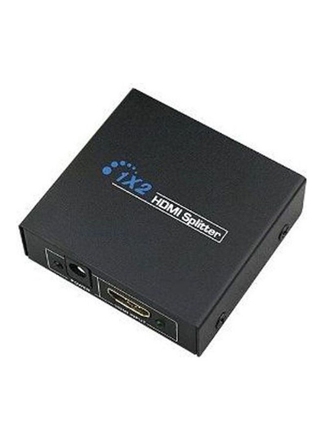 Generic - 3D HDMI Splitter 1X2 Split One HDMI Input To 2 HDMI Output Black - Image 1