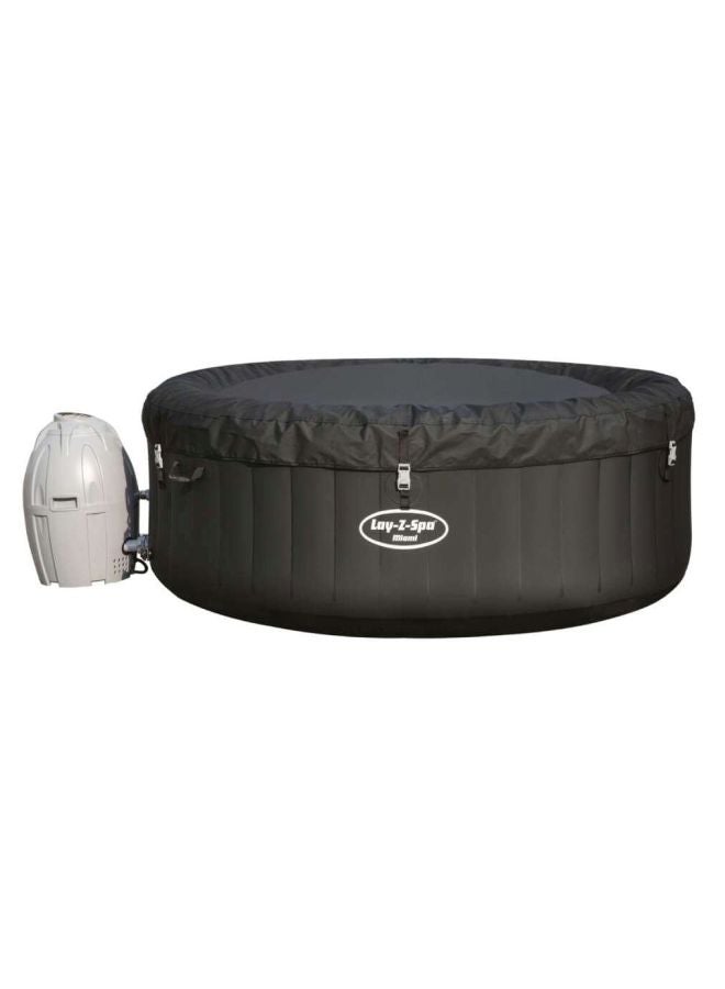 Lay-z-spa 1.80m X 66cm Miami Airjet Black/White 71x26inch