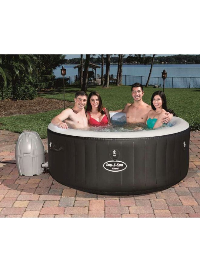 Lay-z-spa 1.80m X 66cm Miami Airjet Black/White 71x26inch